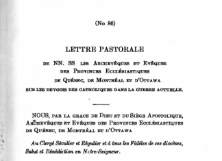 Déclarations de notre archevêque pendant la Grande guerre