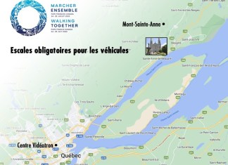 Une opération logistique majeure le matin de la messe du pape François à Sainte-Anne-de-Beaupré