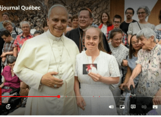 La famille Brissette et le cardinal Lacroix rencontrent le pape Léon XIV