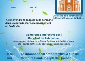 Une conférence interactive dans le cadre du centenaire de l’Oratoire Saint-Joseph de Québec